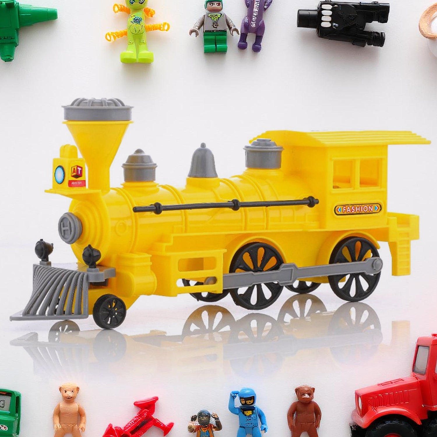 Pull And Go Train With Light Plastic String Pull Back Train (1 Pc  Mix Color) Pull And Go Train With Light Plastic String Pull Back Train (1 Pc  Mix Color)